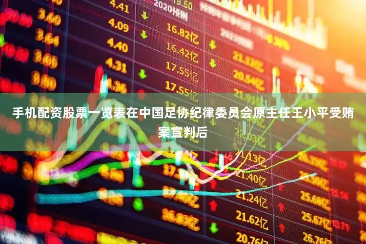 手机配资股票一览表在中国足协纪律委员会原主任王小平受贿案宣判后